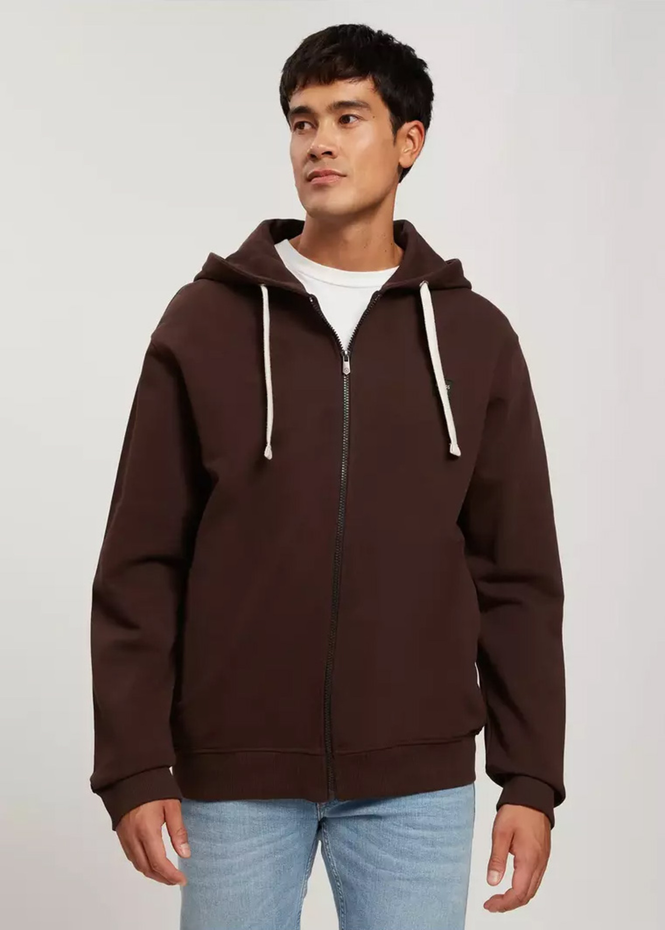 Cross Jeans Hoodie Zip Tobacco Brown 082 - 25467-082