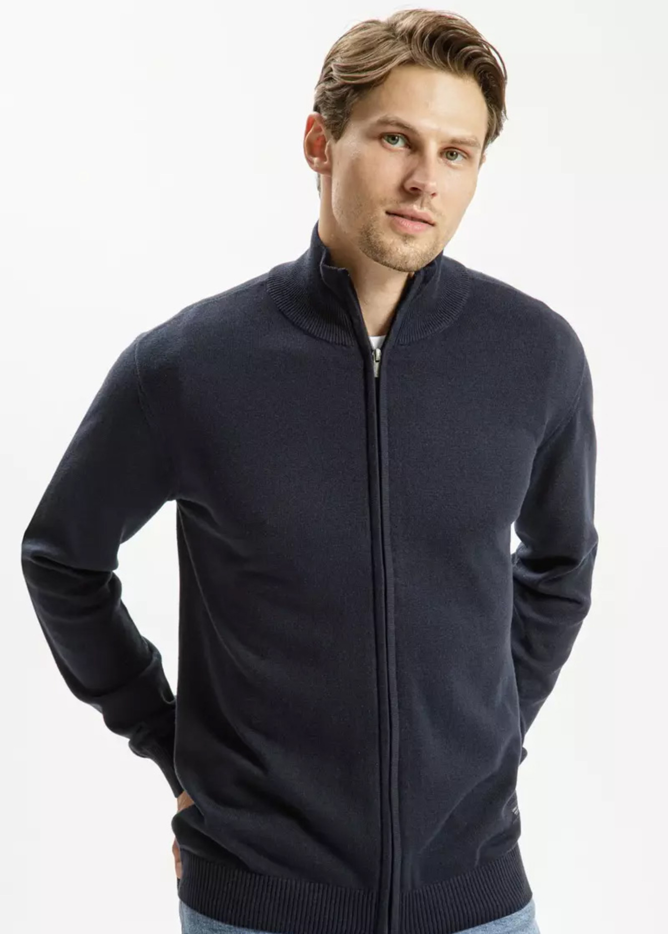 Cross Jeans® Cardigan Zip - Navy (001)