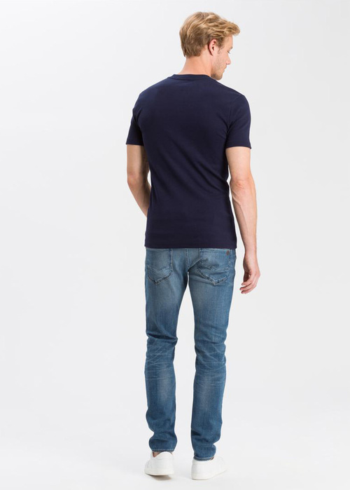 Cross Jeans® T-shirt H-Neck - Navy (001)