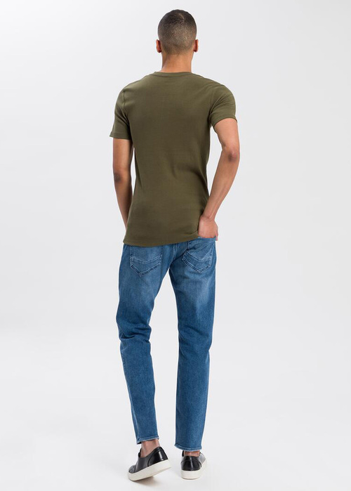 Cross Jeans® T-shirt C-Neck - Khaki (002)