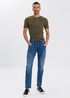 Cross Jeans T Shirt C Neck Khaki 002 - 15495-002