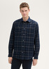 Tom Tailor Corduroy Shirt Navy Dark Check - 1043797-36631