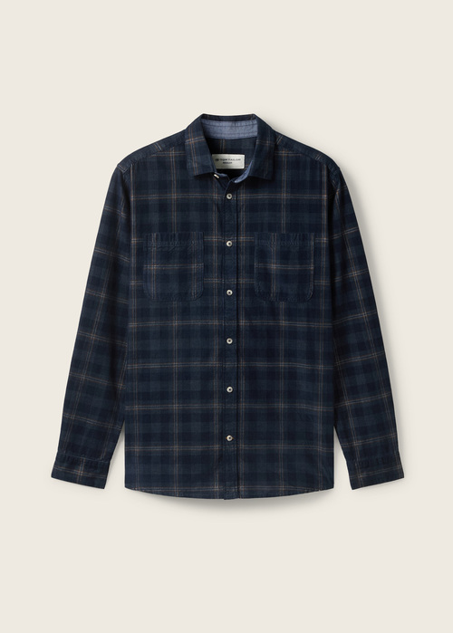 Tom Tailor® Corduroy Shirt - Navy Dark Check