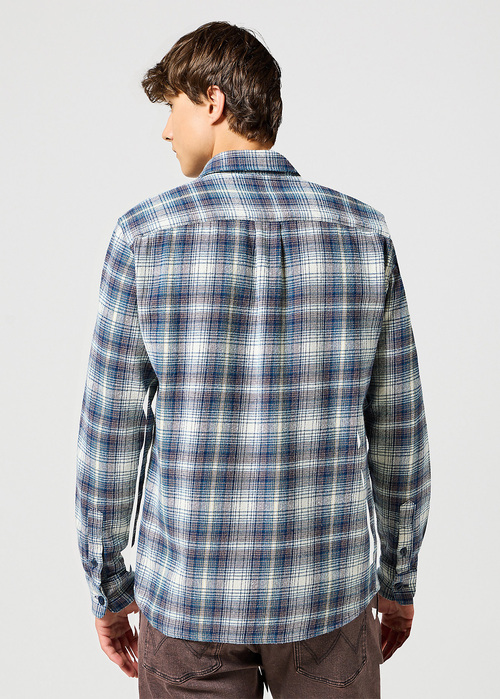 Wrangler® Two Pocket Shirt - Blue Grey