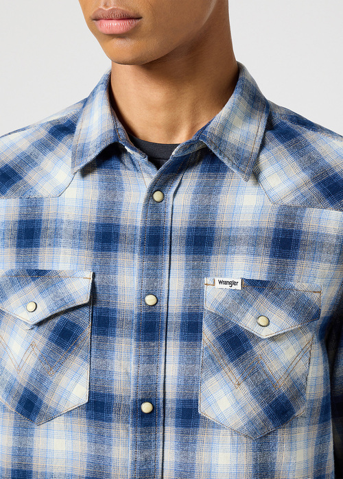 Wrangler® Western Shirt - Blue Shadow