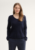 Tom Tailor Knitted Pullover With A V Neckline Sky Captain Blue - 1042956-10668