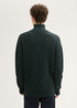 Tom Tailor® Troyer Knitted Sweater With Texture - Green Colorful Neps