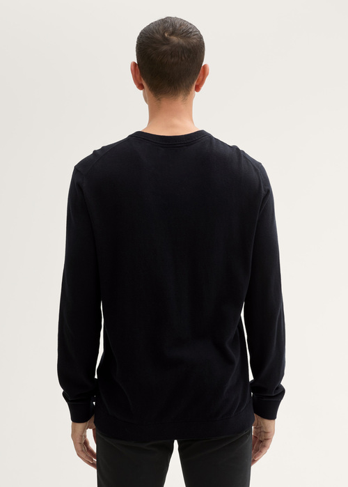 Tom Tailor® Knit Sweater In Recycled Cashmere - Black