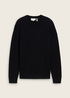 Tom Tailor® Knit Sweater In Recycled Cashmere - Black