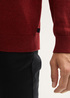 Tom Tailor® Knit Sweater In Recycled Cashmere - Burgundy Dark Red Melange