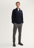 Tom Tailor Troyer Knit Sweater In Recycled Cashmere Knitted Navy Melange - 1043268-13160