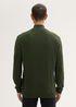 Tom Tailor® Troyer Knit Sweater In Recycled Cashmere - Rosin Green Melange