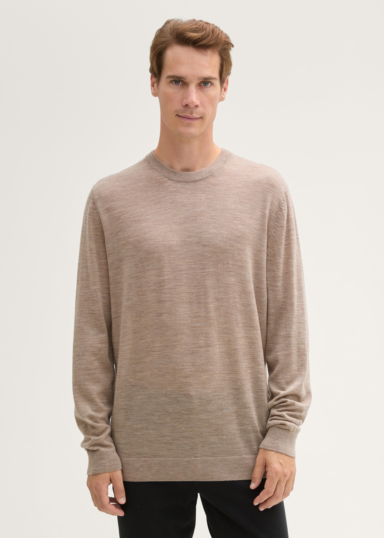 Tom Tailor Longsleeve Tee Parasol Brown Melange - 1044463-36965