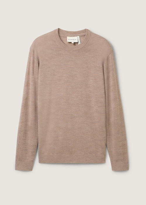 Tom Tailor® Longsleeve Tee - Parasol Brown Melange