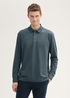 Tom Tailor Longsleeve Polo Tee Stormy Blue - 1043998-27604