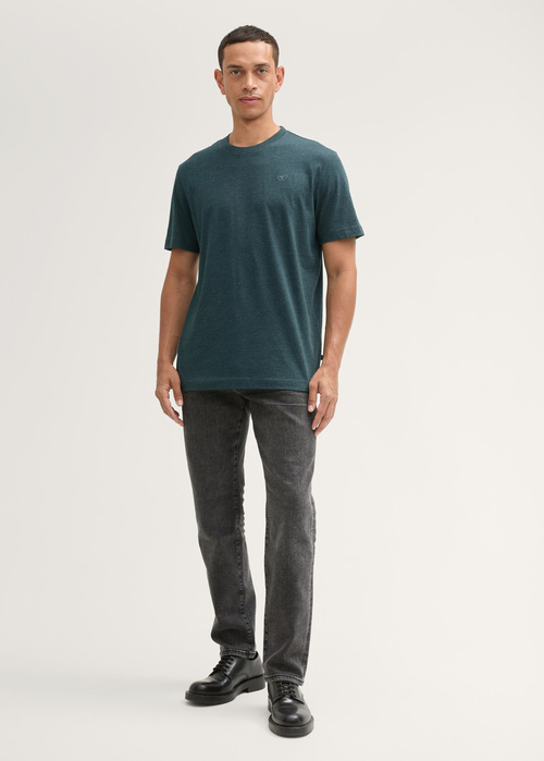 Tom Tailor® C-Neck T-shirt  - Deep Green Lake Melange