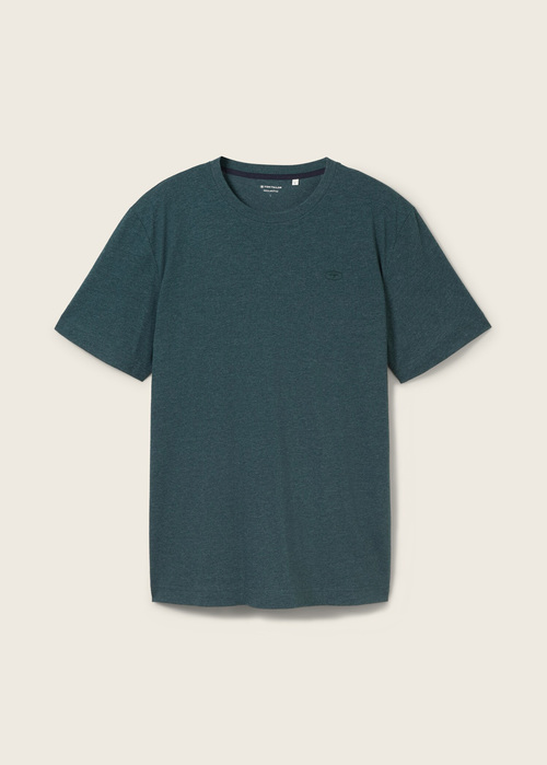 Tom Tailor® C-Neck T-shirt  - Deep Green Lake Melange