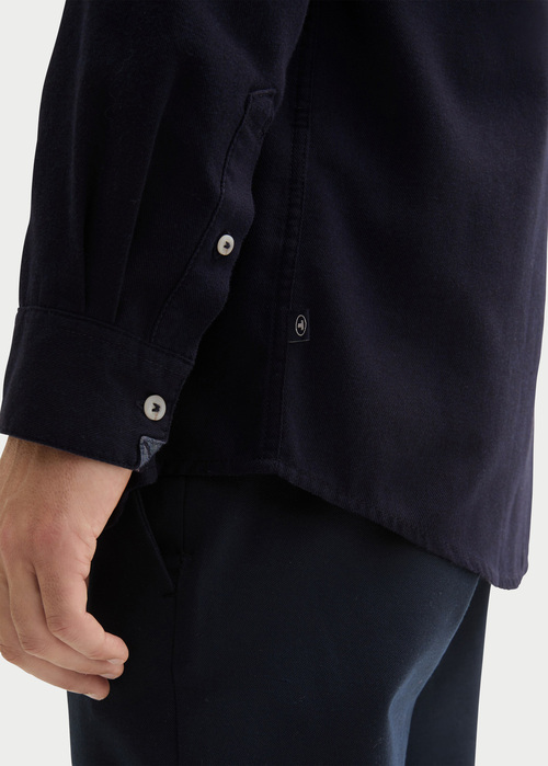 Tom Tailor® Shirt With A Mélange Look - Knitted Navy Melange