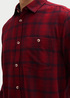 Tom Tailor Shirt In A Checked Pattern Burgundy Navy Check - 1042660-36005