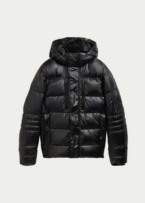 Tom Tailor Hooded Puffer Jacket Shiny Black - 1043707-36459