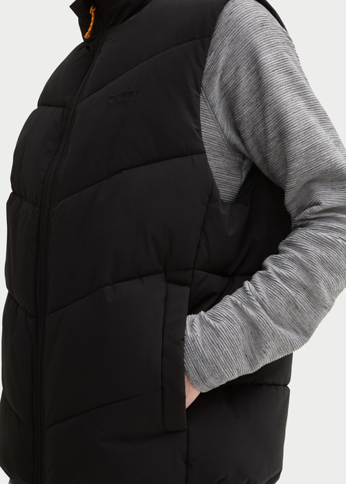 Tom Tailor Puffer Vest With A Logo Black - 1042106-29999