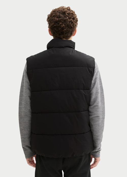 Tom Tailor Puffer Vest With A Logo Black - 1042106-29999