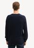 Tom Tailor® Knit Sweater In Recycled Cashmere - Knitted Navy Melange