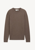 Tom Tailor® Knit Sweater In Recycled Cashmere - Wood Brown Melange