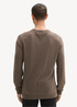 Tom Tailor® Knit Sweater In Recycled Cashmere - Wood Brown Melange