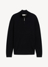 Tom Tailor® Troyer Knit Sweater In Recycled Cashmere - Black