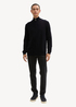 Tom Tailor® Troyer Knit Sweater In Recycled Cashmere - Black