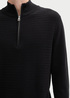 Tom Tailor® Knit Troyer In A Mix Of Textures - Black