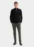 Tom Tailor® Knit Troyer In A Mix Of Textures - Black