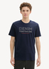 Denim Tom Tailor T Shirt With A Logo Print Sky Captain Blue