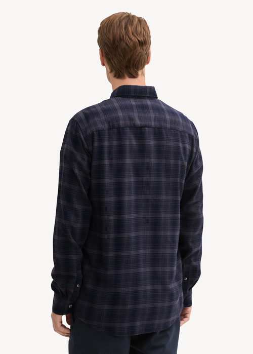 Tom Tailor® Shirt In A Checked Pattern - Navy Tonal Check