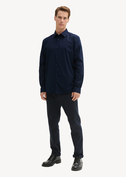 Tom Tailor® Stretch T-shirt - Navy Dot Design