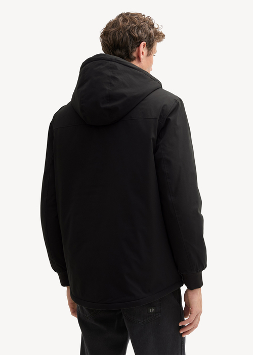 Tom Tailor Water Repellent Hooded Jacket Black