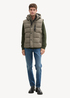 Tom Tailor Puffer Gilet With A Removable Hood Jungle Soil Green - 1041322-11848