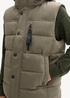 Tom Tailor Puffer Gilet With A Removable Hood Jungle Soil Green