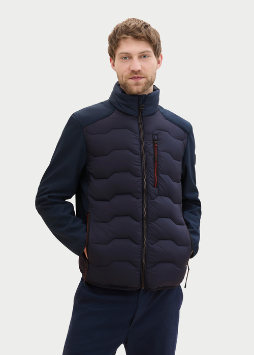 Tom Tailor® Hybrid Jacket With A Stand-up Collar - Sky Captain Blue