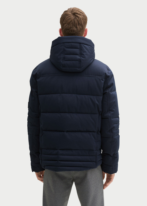 Tom Tailor Puffer Jacket With A Detachable Hood Sky Captain Blue - 1041323-10668