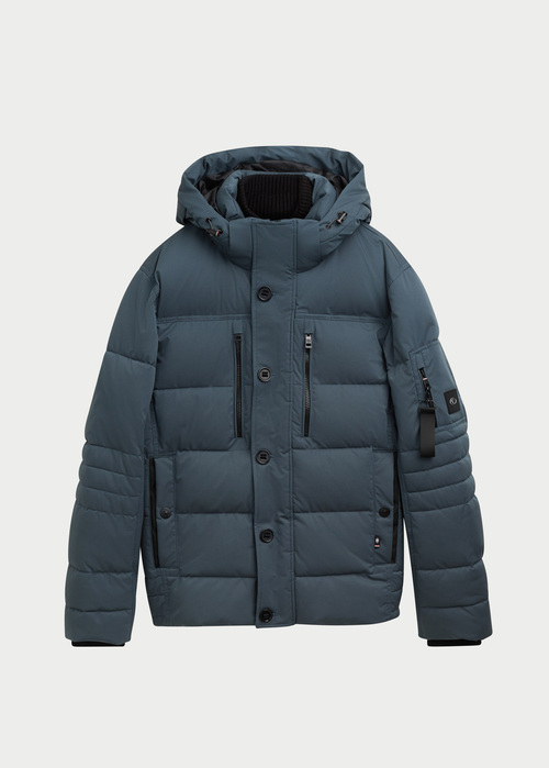 Tom Tailor Puffer Jacket With A Detachable Hood Stormy Blue