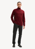 Tom Tailor® Turtleneck Cashmere Sweater - Burgundy Dark Red Melange