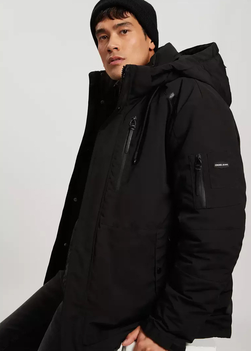 Cross Jeans® Winter Puffer Hoodie Jacket - Black (020)