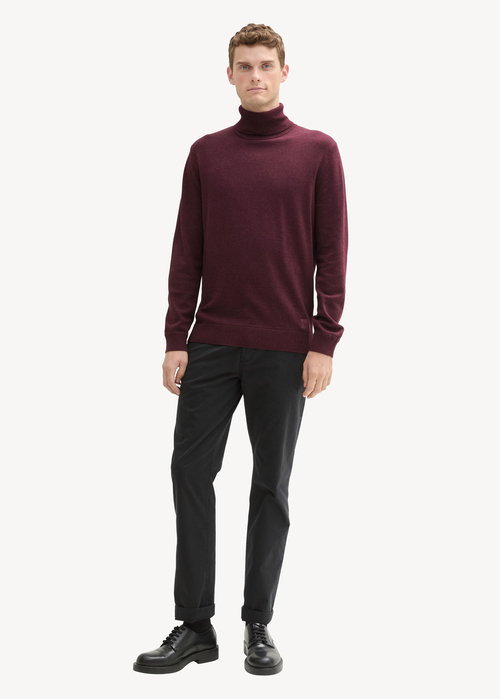 Tom Tailor® Turtleneck  - Grape Red Melange