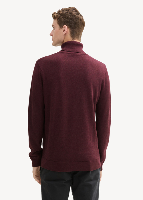 Tom Tailor® Turtleneck  - Grape Red Melange