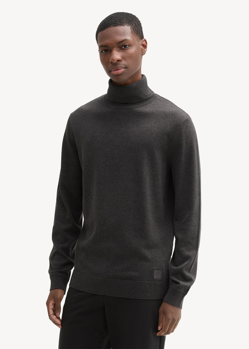 Tom Tailor Turtleneck  - Black Grey Melange 1042456-10617 