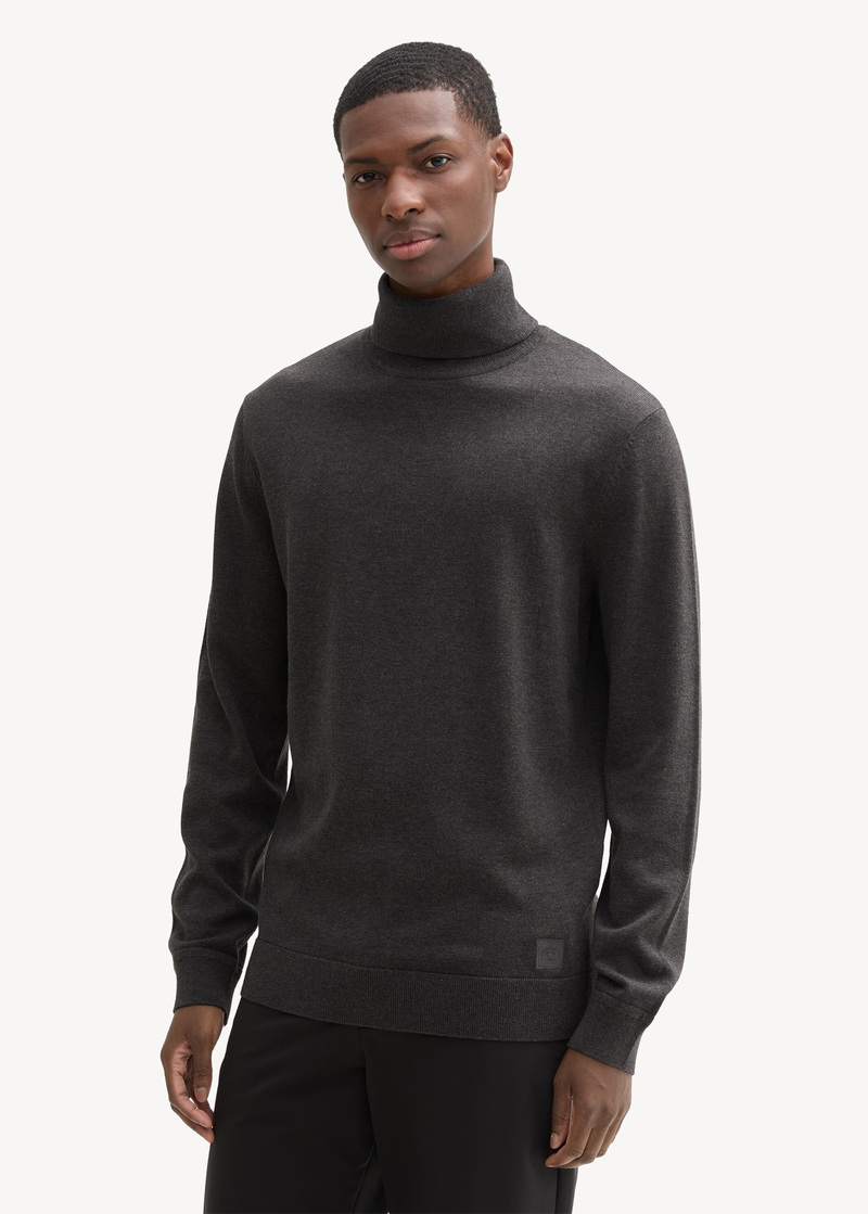 Tom Tailor Turtleneck Black Grey Melange - 1042456-10617