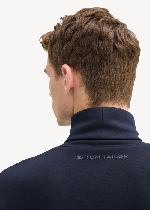 Tom Tailor® Long-sleeved Shirt With Turtleneck - Sky Captain Blue