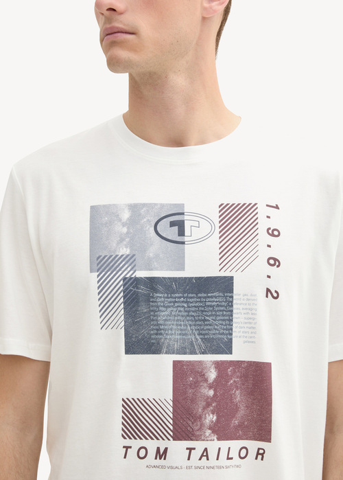 Tom Tailor T Shirt With Print Off White